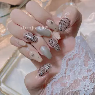 ネイル 23時まで❤︎韓国、 ワンホンネイルのネイルデザイン