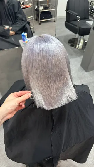 ミディアム カラー ハイトーン/ペール カラー/原宿/RENのヘアスタイル