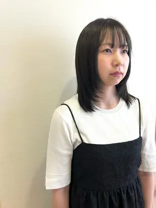 ミディアム ミ ユのヘアスタイル