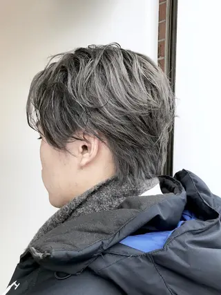 ショート カラー メンズ ボブ/ハイトーン 立川loose 下田のヘアスタイル