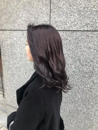 セミロング カラー tonari 梅田、中崎町のヘアスタイル