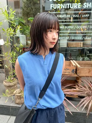 ミディアム カラー yurika☁️ 似合わせ｜レイヤーのヘアスタイル