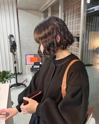ショート パーマ ボブパーマコテ巻き風 パーマNo1深江秀平のヘアスタイル