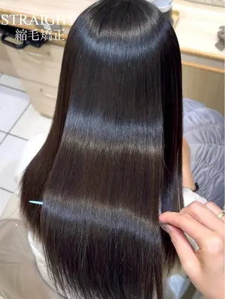 ロング 縮毛矯正🍒韓国風 カラー🎀rikaのヘアスタイル