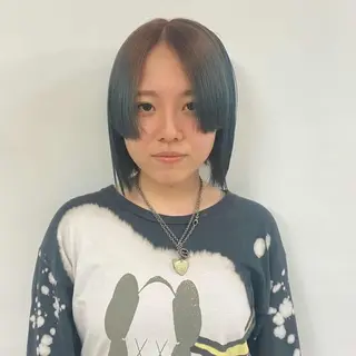 ショート カラー ウルフレイヤー エクステ/kokiのヘアスタイル