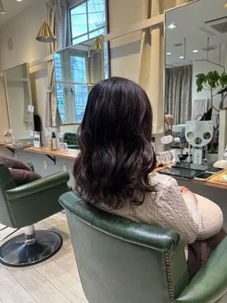 ミディアム laffin❁ななみ /パーマスタイルのヘアスタイル