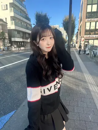 セミロング カラー 🧸髪質改善ケアカラ ー/アイドル前髪🧸のヘアスタイル