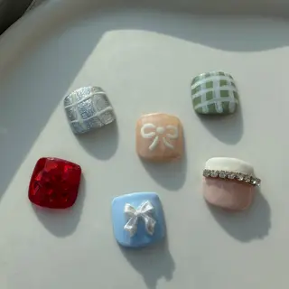 ネイル 韓国ネイル🎀 H nail 碧のネイルデザイン