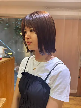 ショート コテ巻き風/ボブ パーマ🌼杉田 萌恵のヘアスタイル