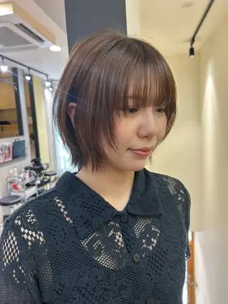 ショート hub hair レイヤー/透明感のヘアスタイル
