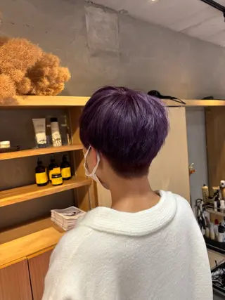 ショート Ashe　oleng所属・オモヤ ウタノのヘアスタイル