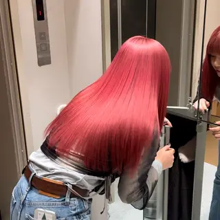 ロング YUIKA☆髪質改善 小顔カット艶カラーのヘアスタイル