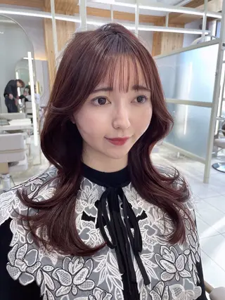 ミディアム 顔周り/透明感カラー /韓国ヘア/TAKUのヘアスタイル