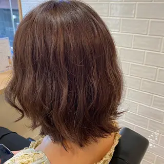 ミディアム カラー 艶カラー/韓国顔周り 🎀mamiのヘアスタイル