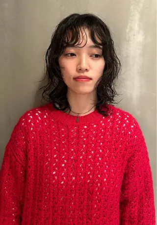 ミディアム パーマ レイヤーパーマ🪐 伽羅のヘアスタイル