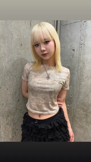 セミロング カラー 酒井 竜也のヘアスタイル