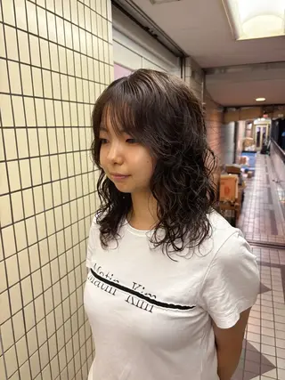セミロング パーマ kaito パーマ募集！🔵のヘアスタイル