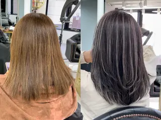 ミディアム senjyu GINZA所属・バレイヤージュ/ハイ ライト/庄司鉄平のヘアスタイル