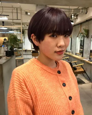 ショート カラー パーマ ヘアアレンジ メンズ キッズ ネイル マツエク・マツパ アイブロウ お洒落パーマ/ボブ ❄️Tomoka❄️のヘアスタイル