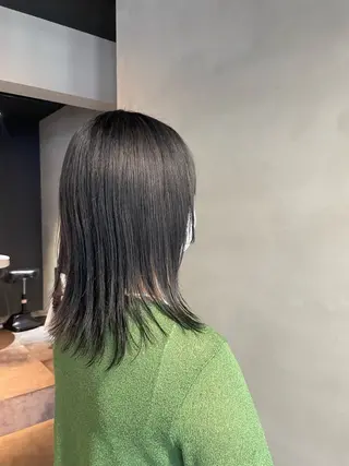 ミディアム カラー 透明感・美髪 monsoワニベユナのヘアスタイル