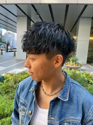 ショート カラー パーマ ヘアアレンジ メンズ 亀井隆汰/メンズ専門 パーマ特化美容師のヘアスタイル