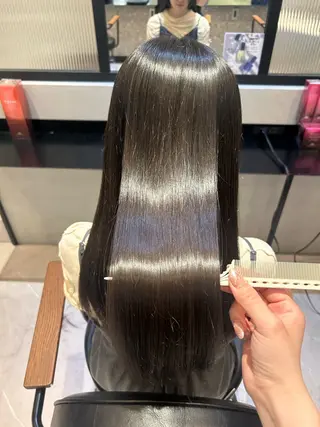 セミロング 縮毛矯正/カット/ 韓国ヘア/蛯原🍤のヘアスタイル