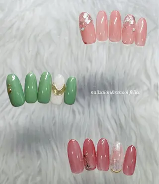 ネイル nail salon＆school felice所属・フェリーチェ瑞江店 新山のネイルデザイン