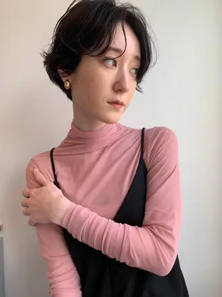 カラー ショート パーマ CEINE PATHのヘアスタイル