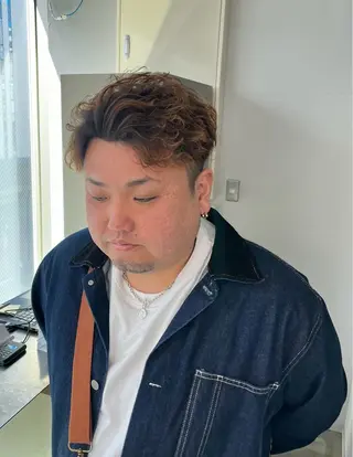 メンズ ニュアンスパーマ/ ウルフ/ときなのヘアスタイル