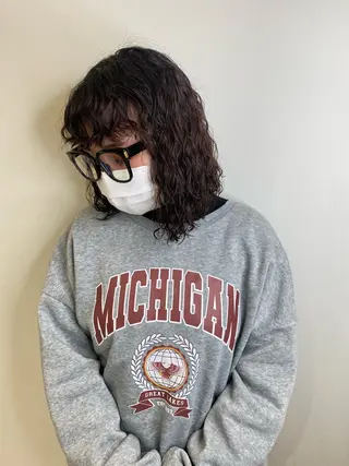 ミディアム パーマ ANSA hair伏見桃山店所属・後藤 一孝のヘアスタイル