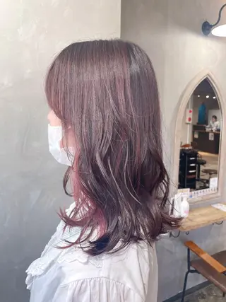 セミロング 梅田美容室 山崎海波のヘアスタイル