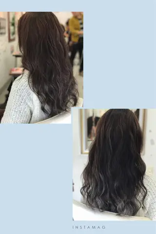 セミロング カラー 山内 聡史のヘアスタイル