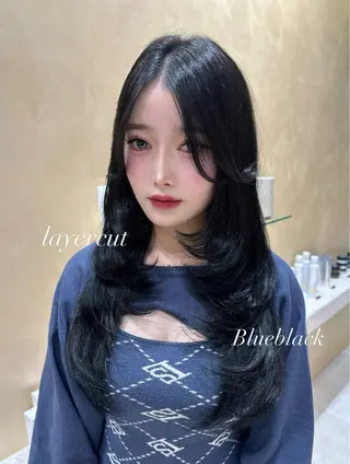 ロング カラー 🍓韓国ヘア レイヤ ーカット🍓笠原 葵のヘアスタイル