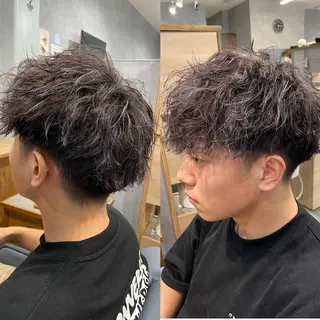 ショート カラー パーマ メンズ 黒岩 梨沙のヘアスタイル