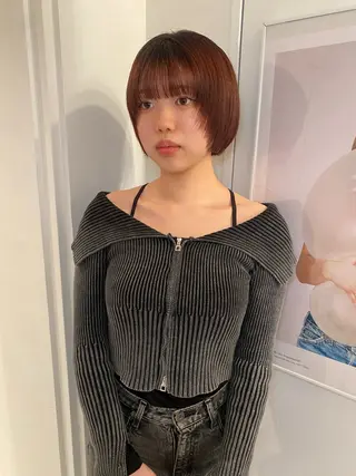 ショート riria/ボブ /ブラウンカラー🎀のヘアスタイル