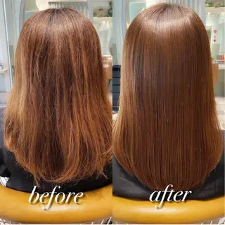 セミロング カラー レイヤーカット/ 顔周り 五島巨幹のヘアスタイル