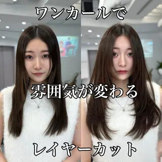 セミロング 映える顔まわり/前髪 特化 💗 ユキマのヘアスタイル