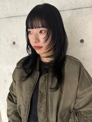 セミロング カラー yuuna/ ハッシュカット🎀のヘアスタイル