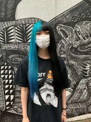 ロング カラー haco+所属・🌈派手髪エクステ ブレイズ🌈ひろとのヘアスタイル