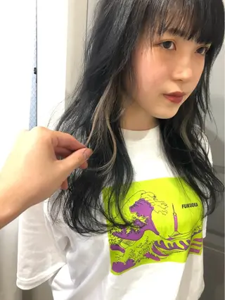 ロング カラー Pia hair Design Yakuin所属・Pia ツボイ ケイタのヘアスタイル