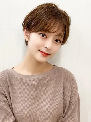 ショート バレイヤージュ茅ヶ崎 オオタ カズキのヘアスタイル
