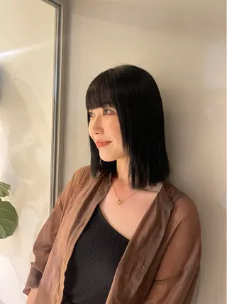 ミディアム カラー 🎀縮毛矯正／ カットパーマ／りんのヘアスタイル