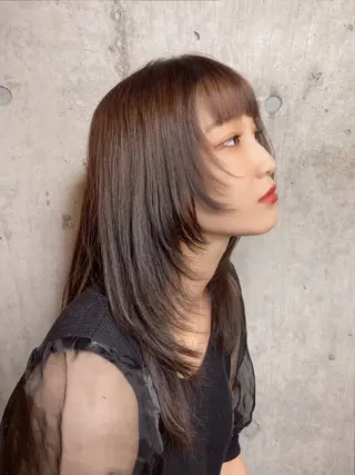 ミディアム カラー 横浜美容室／暖色系 michika🌹のヘアスタイル