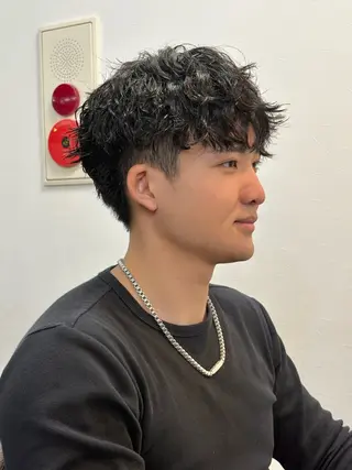 パーマ メンズ メンズ特化×女性 施術◎清水 真之介のヘアスタイル