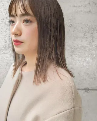 ミディアム カラー ヘアアレンジ 南堀江 möwen ( メーヴェ )所属・mowen RUIのヘアスタイル
