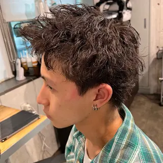 ショート カラー パーマ ヘアアレンジ メンズ キッズ 🔷横浜1のパーマ 職人🔷将太郎のヘアスタイル