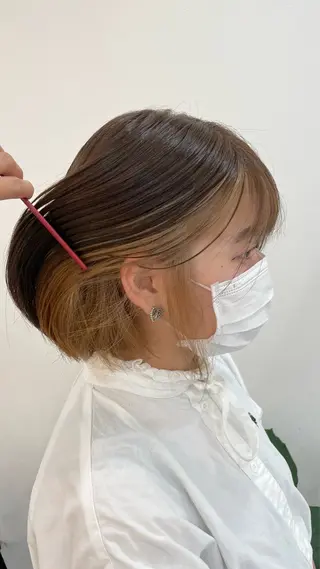 ミディアム hair terrace M所属・郡山/透明感カラー /馬場アンドレアのヘアスタイル