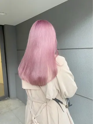 ロング カラー メンズウルフ🐺♡ ブリーチ♡ヘアメ🎀のヘアスタイル