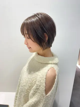 ショート カラー 髪質改善水素TR× レイヤーカット/熊澤のヘアスタイル