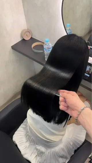 ロング カラー ヘアアレンジ 新宿 /髪質改善/ 縮毛矯正/ヒュウガのヘアスタイル